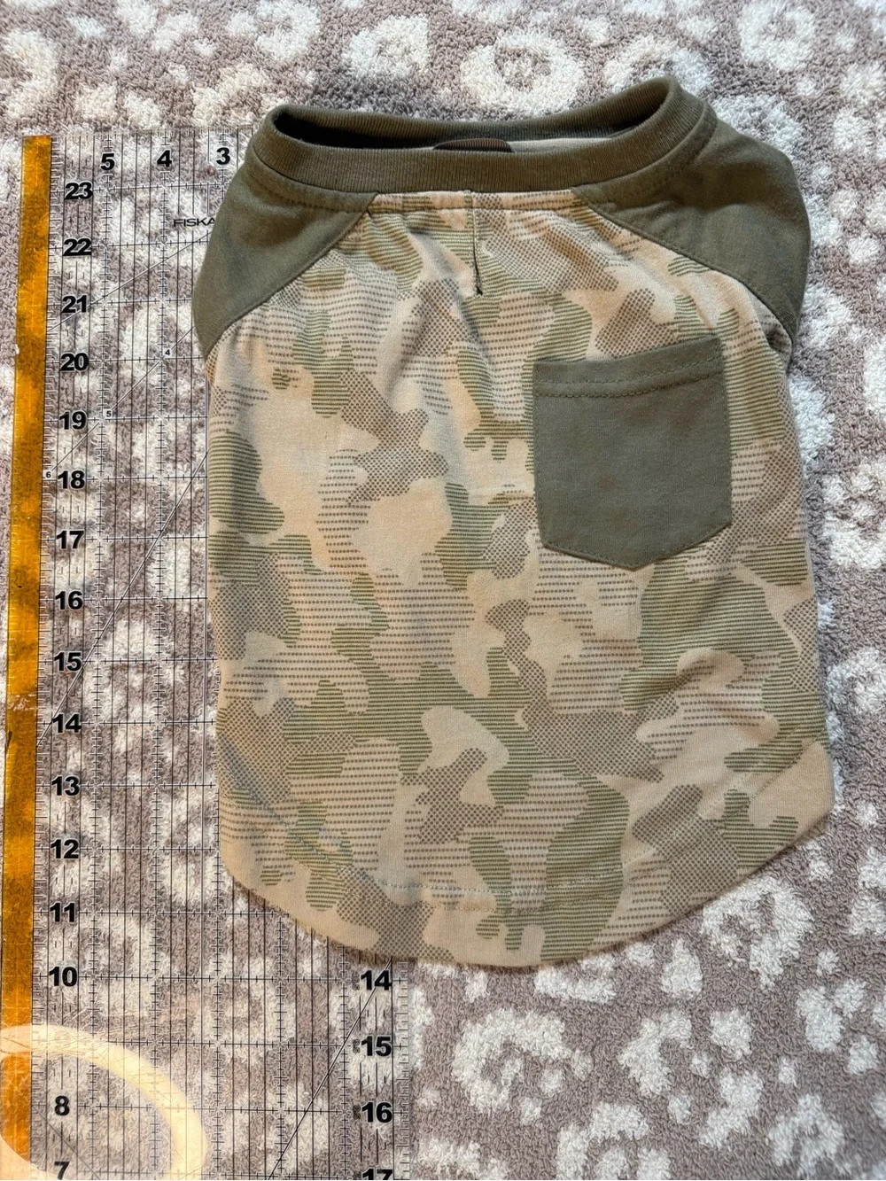 Camo Pocket Dog Tee - Olive Green